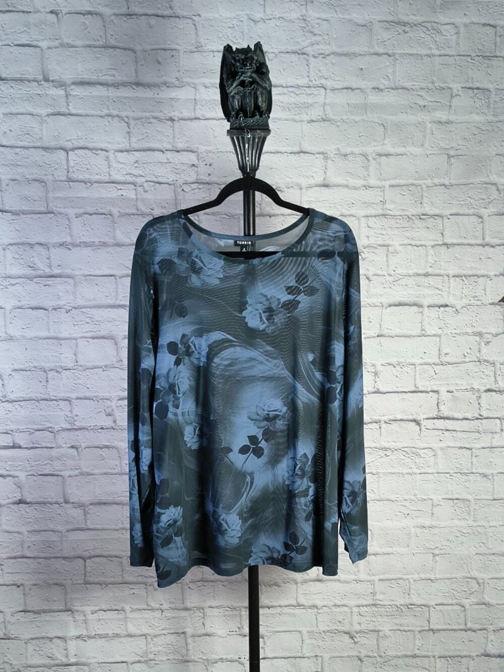 TORRID Mesh Crew Neck Long Sleeve Top -  4X